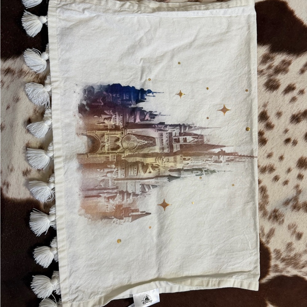 Disney Castle Kitchen Towel - White and Gold